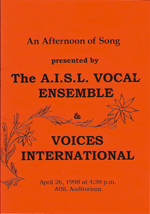 Spring 1998 - An Afternoon of Song